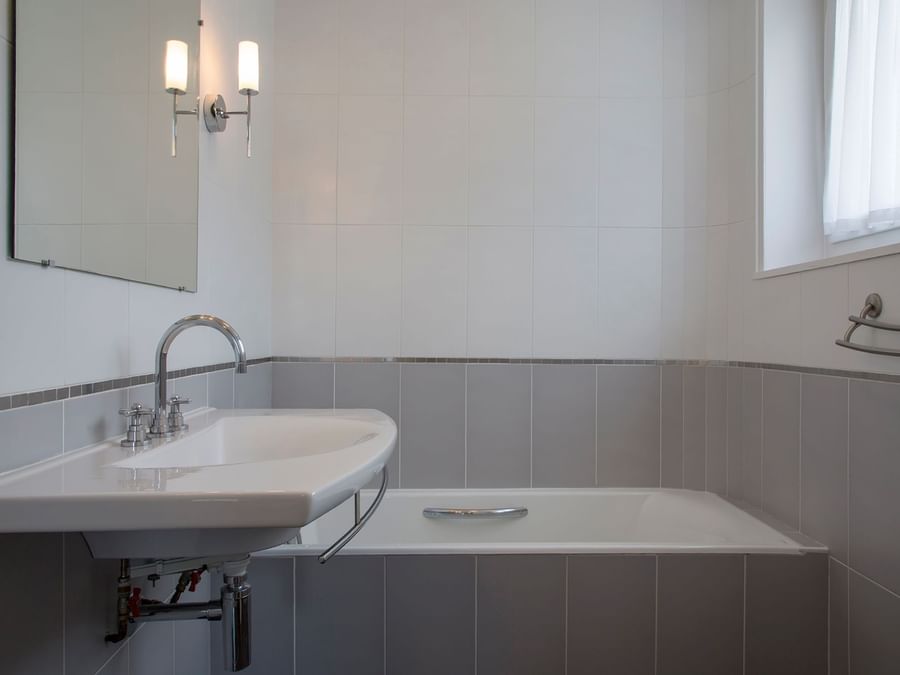 Bathroom vanity in bedrooms at Clos de Vallombreuse