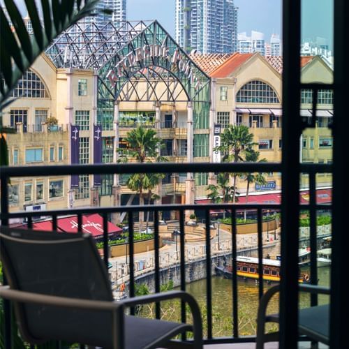 City view from balcony of Executive Lounge at Paradox Singapore