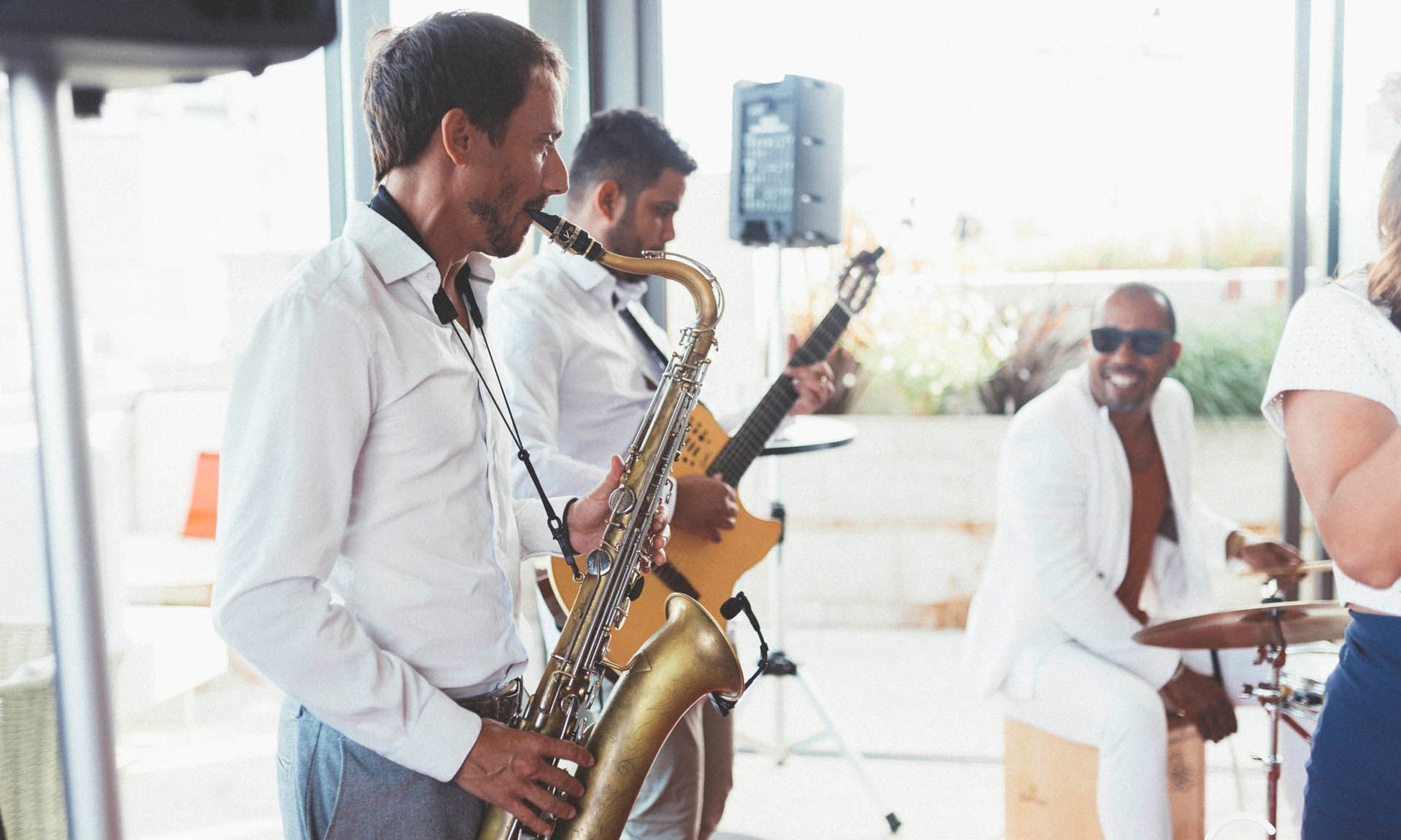 Wedding musical ban d at Almanac Barcelona