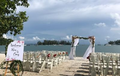 Deco done in the beachfront for a wedding at The Danna Langkawi