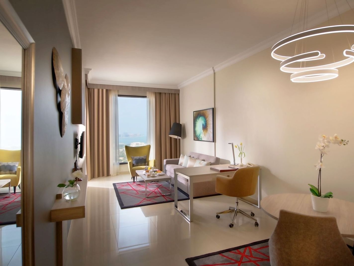 Living area in Premium Suite Sea View at 2 Seasons Hotel & Apt