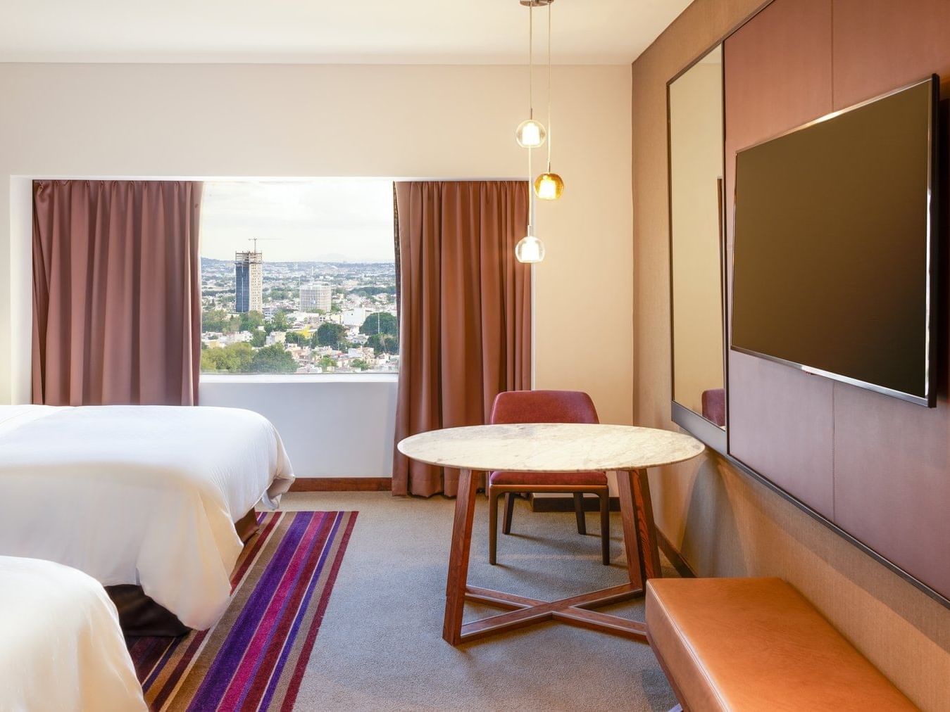 Beds & TV in Fiesta club 2 double Room at FA Hotels & Resorts