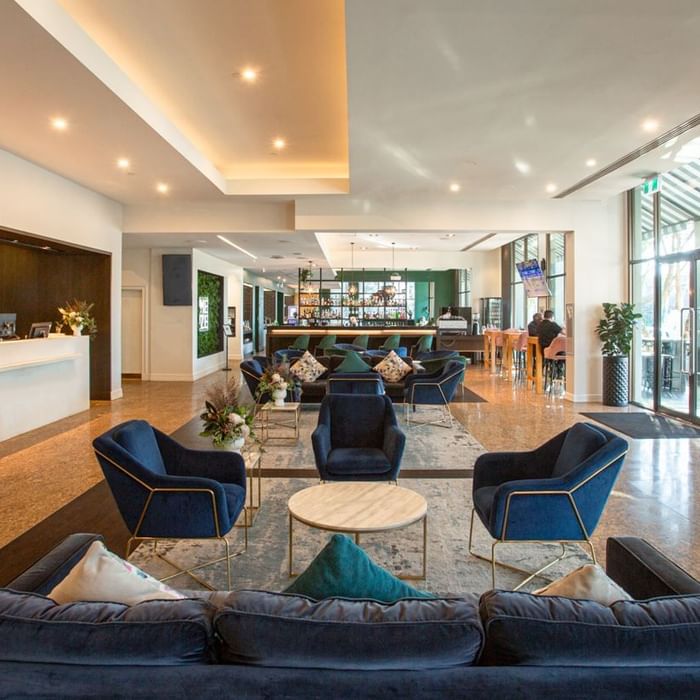 Spacious lobby lounge area at Novotel Glen Waverley