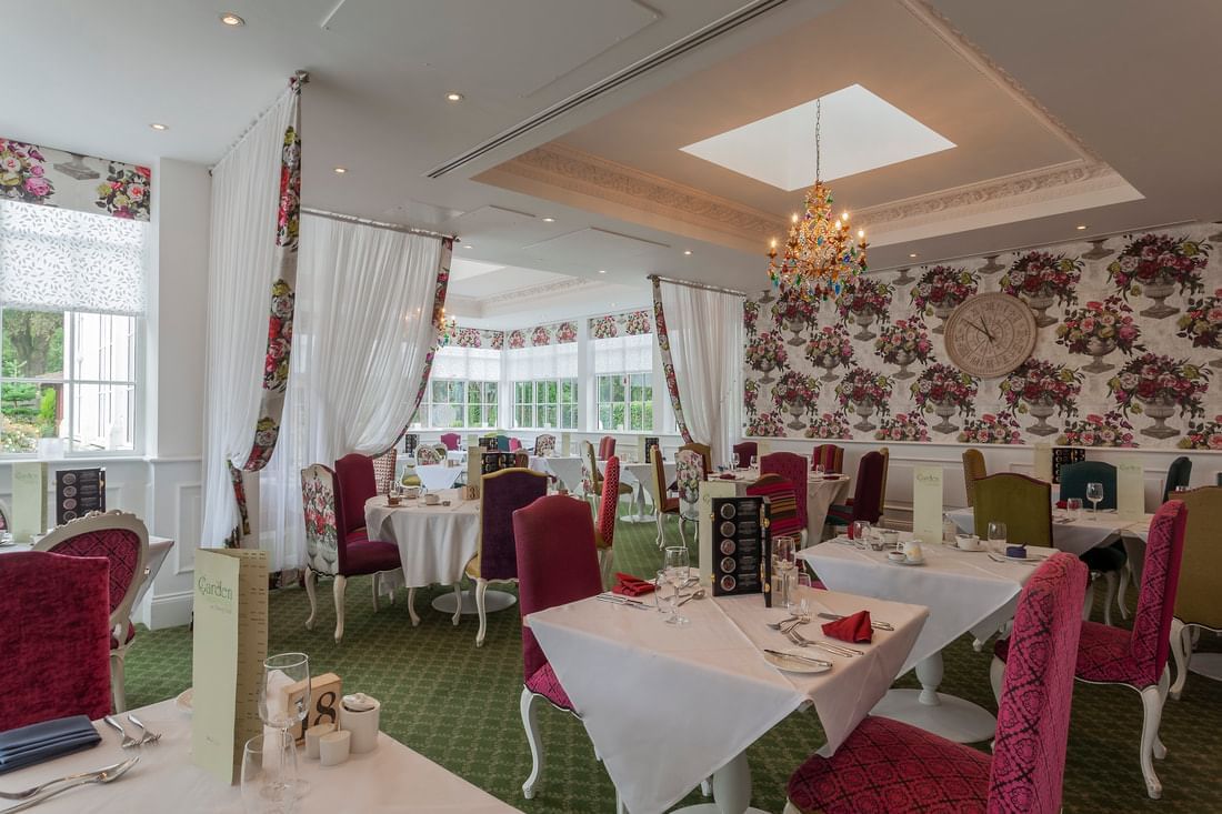 Interior of restaurant at Orsett Hall Hotel