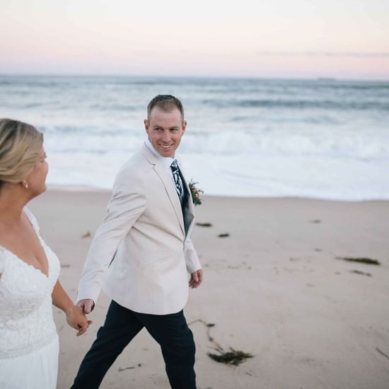 Central Coast Wedding photos at beach