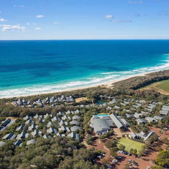 Aerial view of resort