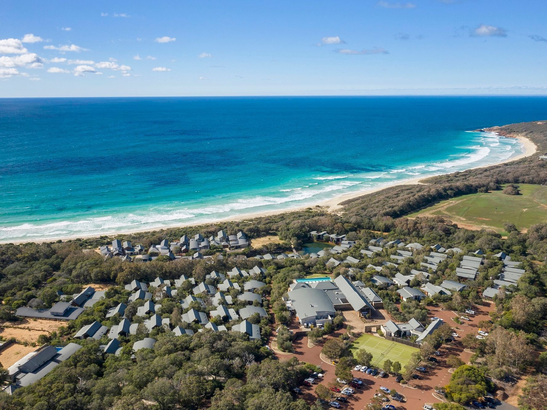 Ariel shot at Pullman Bunker Bay Resort