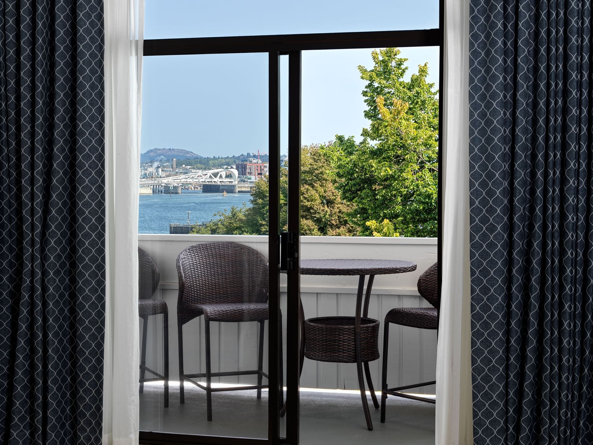 View of Victoria BC Inner Harbour from the Grand Dorset Suite Balcony