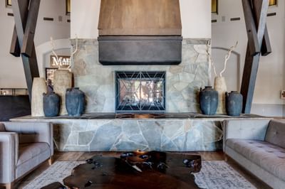 Sofas in common spaces at Manteo Resort Waterfront