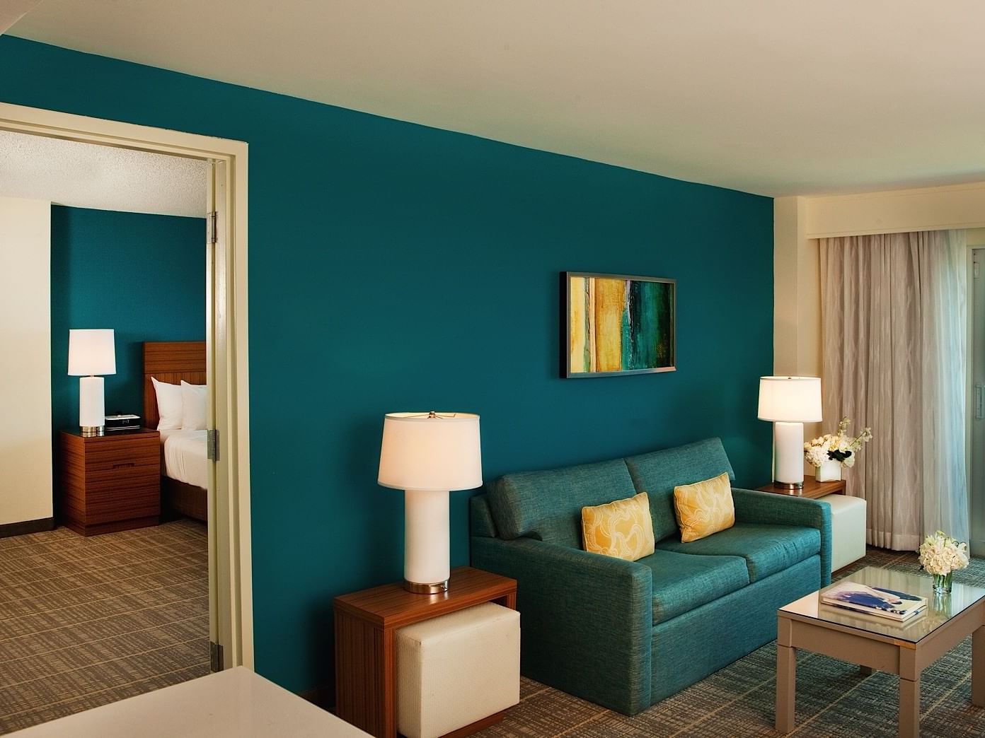 Living & bedroom in Two Bedroom Suite at Ocean Place