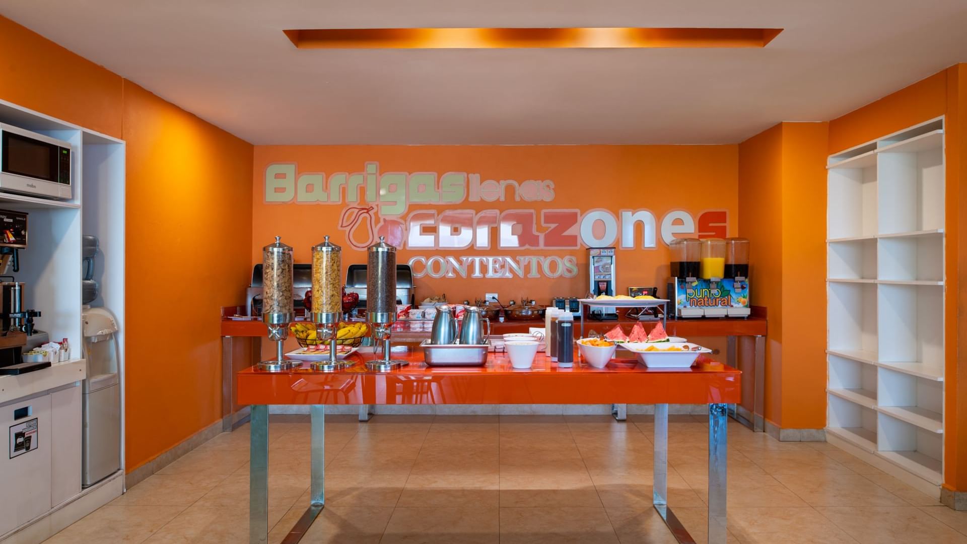 Buffet in the dining area at One Puerto Vallarta Aeropuerto
