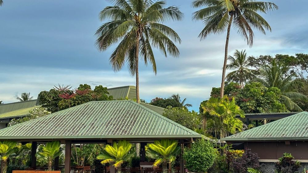 Grill restaurant entrance at The Naviti Resort in Korolevu.