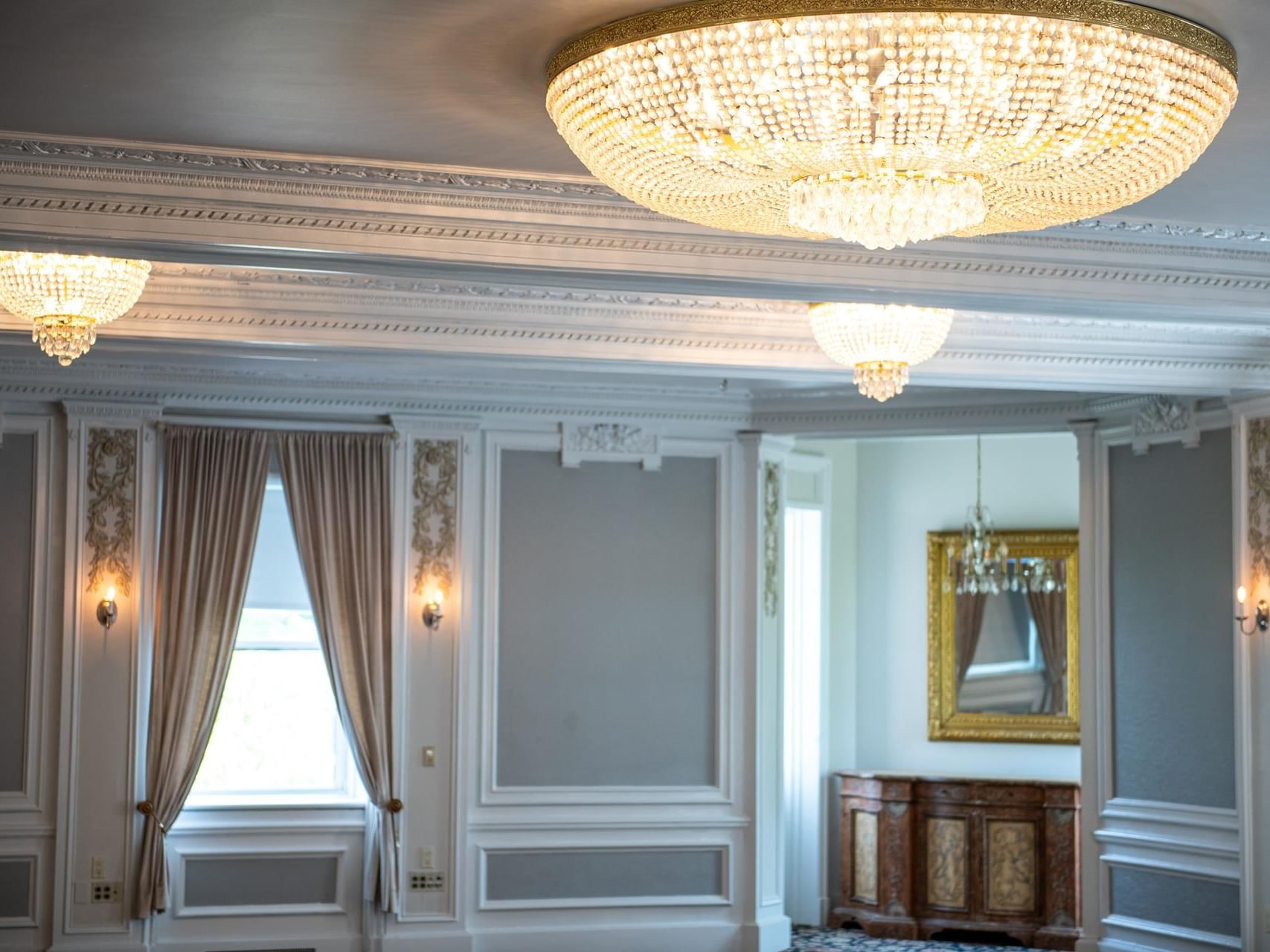 Chandelier in The Caramai Ballroom at Castle Hotel and Spa