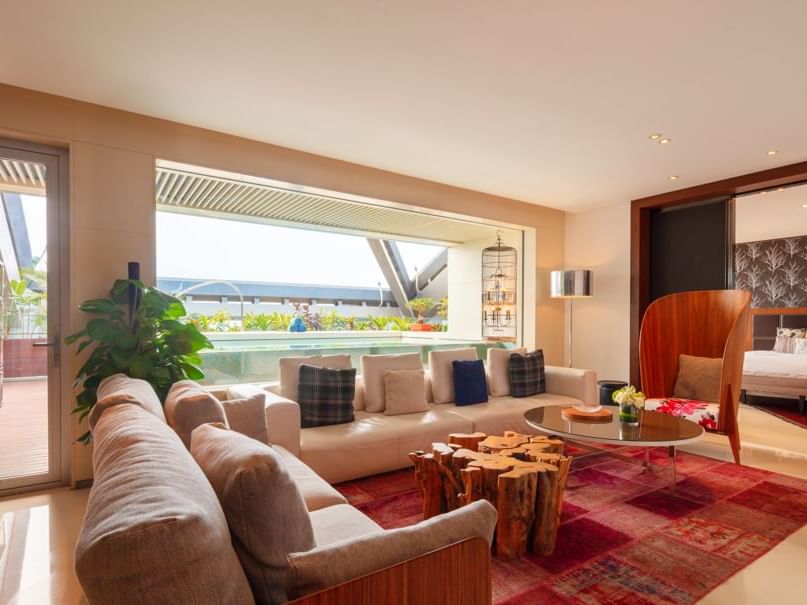 Living area of The Scandinavian room at Hotel Eclat Beijing
