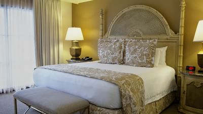 Interior of Standard Bedroom with kingbed at Santa Barbara Inn