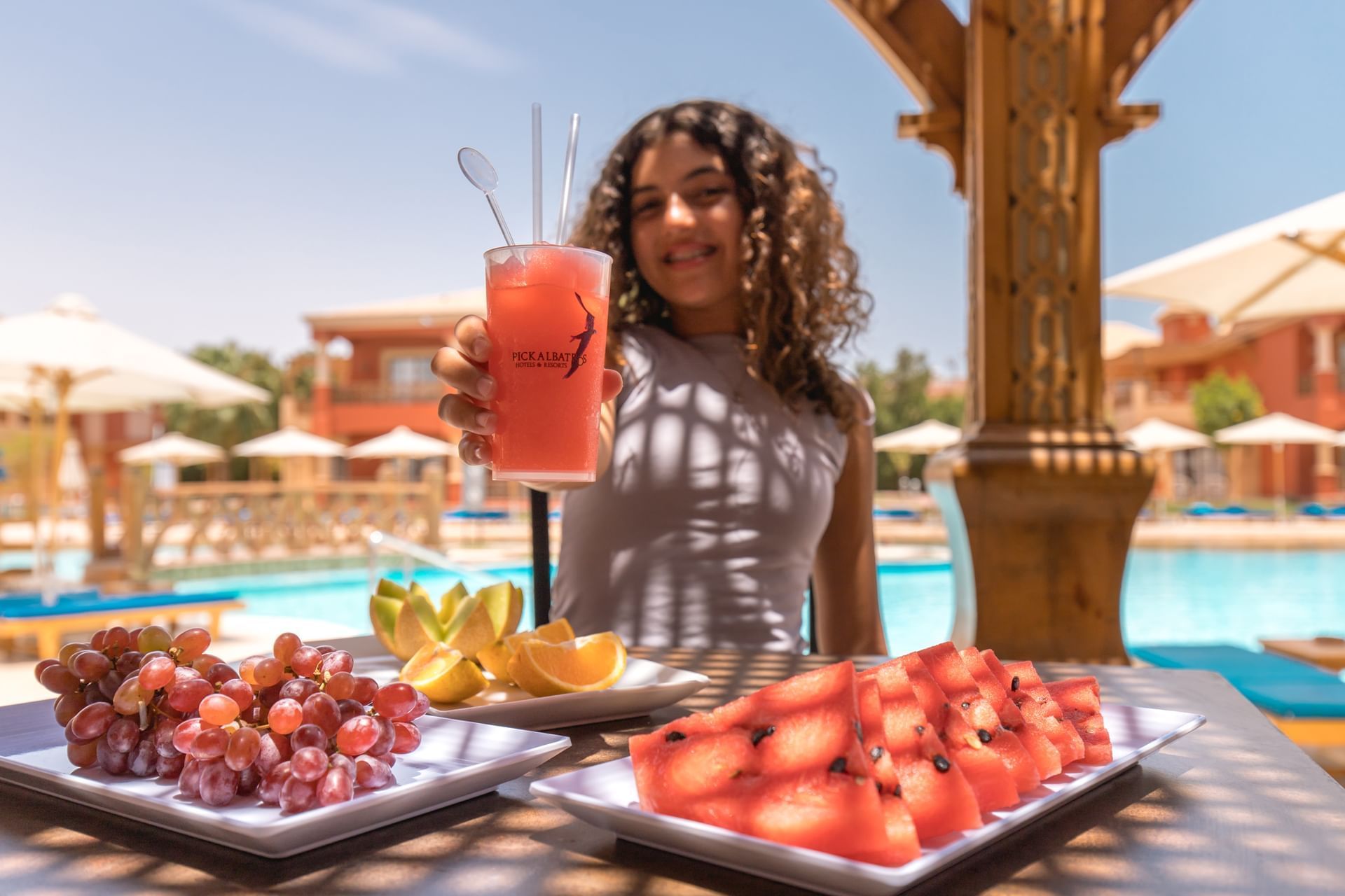 Fruits at Pickalbatros Alf Leila Wa Leila Resort in Neverland, Hurghada