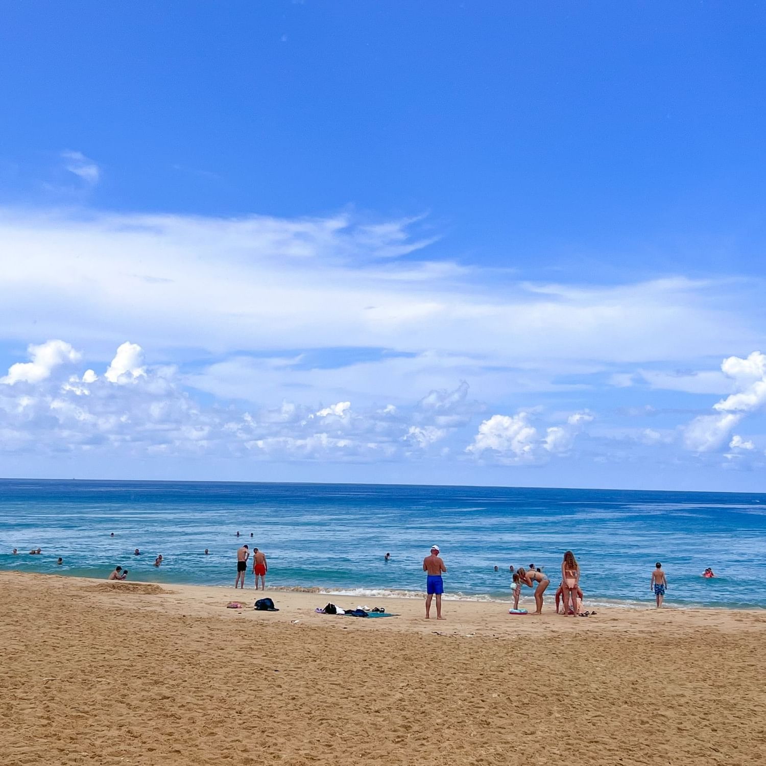 Karon Beach with turquoise blue sea under the clear sky - What a beautiful day!