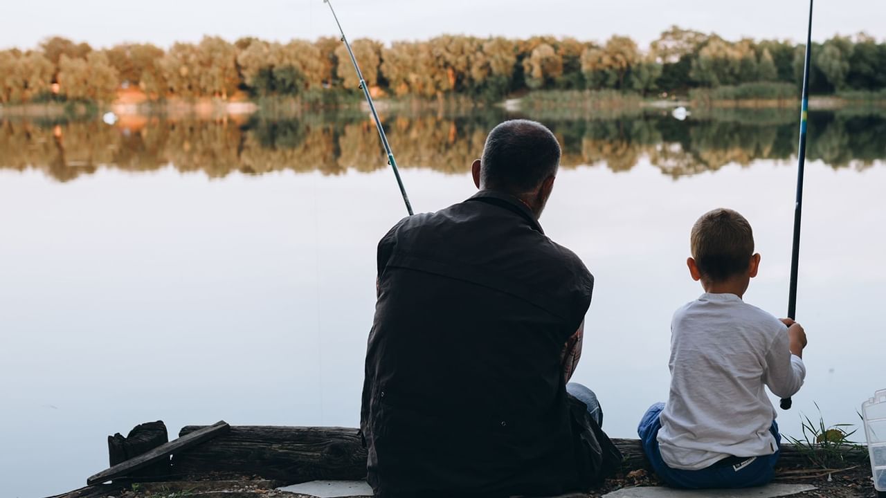 Father and Son fishing