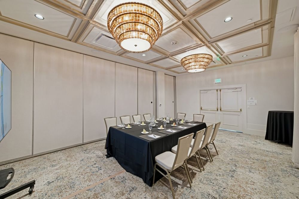 meeting room set up at el PRADO