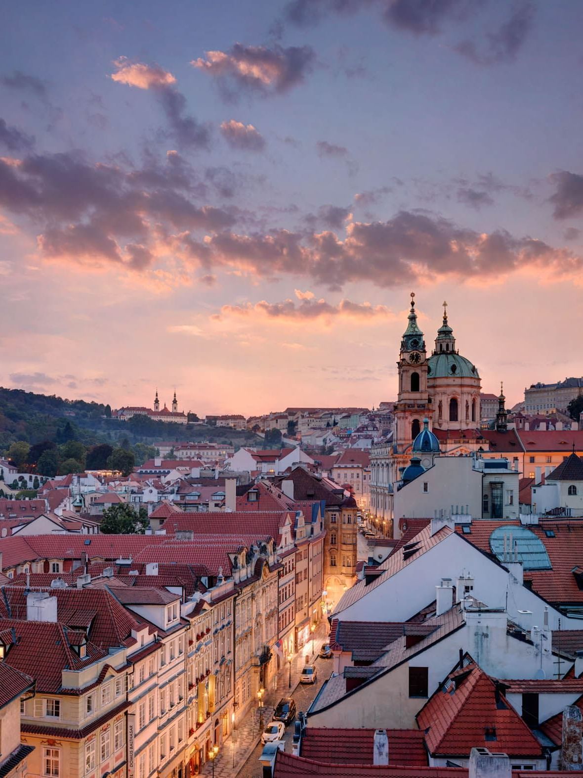 View of the Prague city & hills near Almanac X Prague