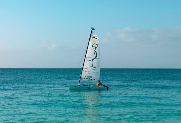 catamaran boat sailing in the sea, The Somerset On Grace Bay