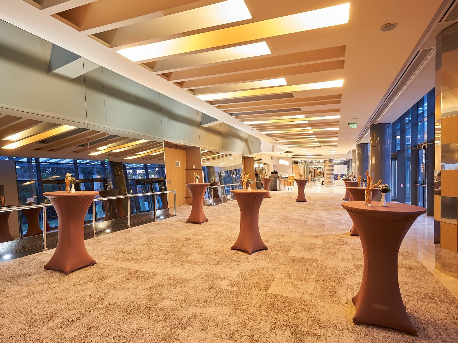 Cocktail tables in Europa Ballroom foyer at Ana Hotels Europa