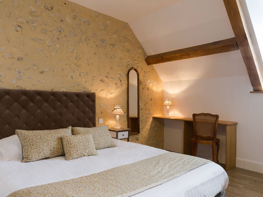 Interior of the Standard Room at Auberge du Moulin a Vent