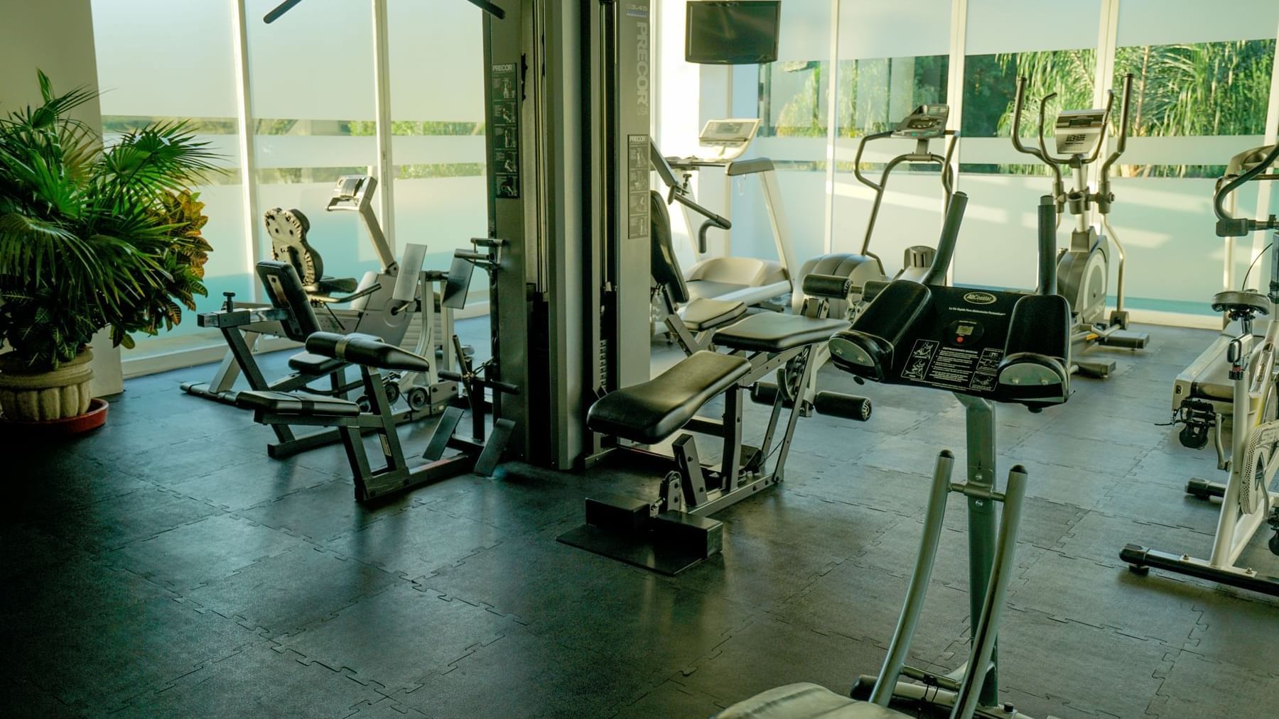 Gym equipment used in gamma Xalapa Nubara of Gamma Hotels