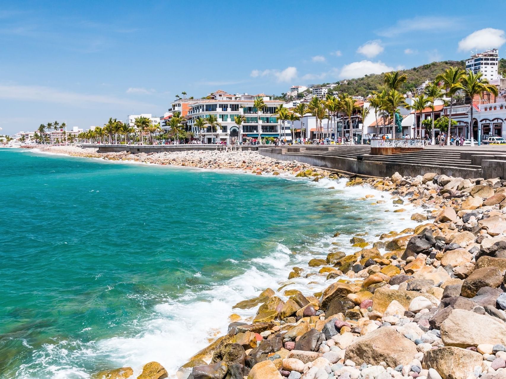 Scenic view of Boardwalk, El Malecón at Plaza Pelicanos Grand Beach Resort