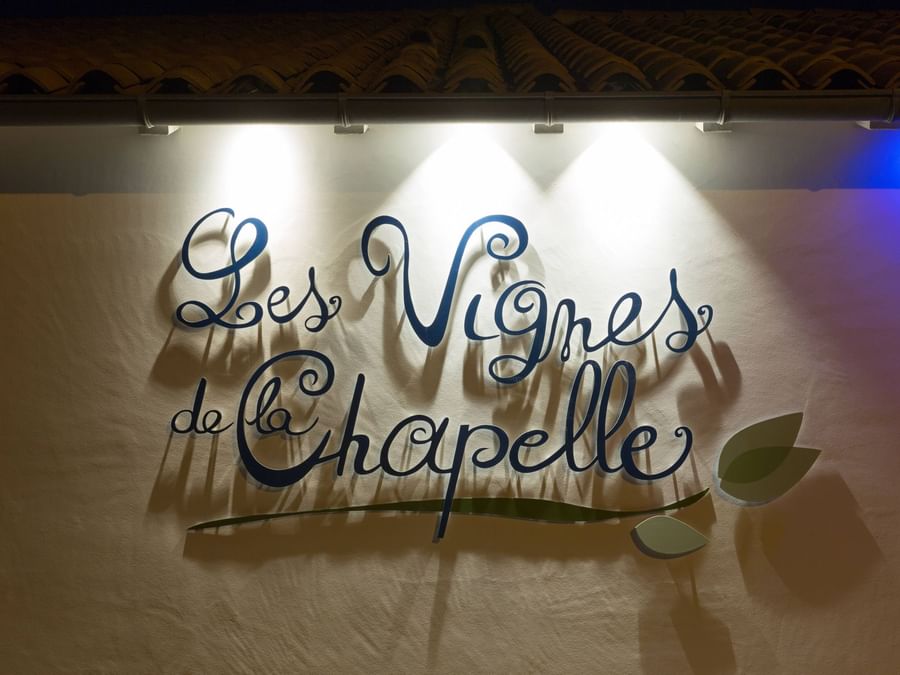 A sign of the Les Vignes de la Chapelle