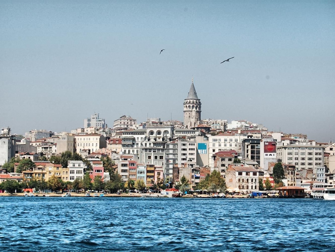 Long shot of the Galata Tower from Eresin Hotels Express