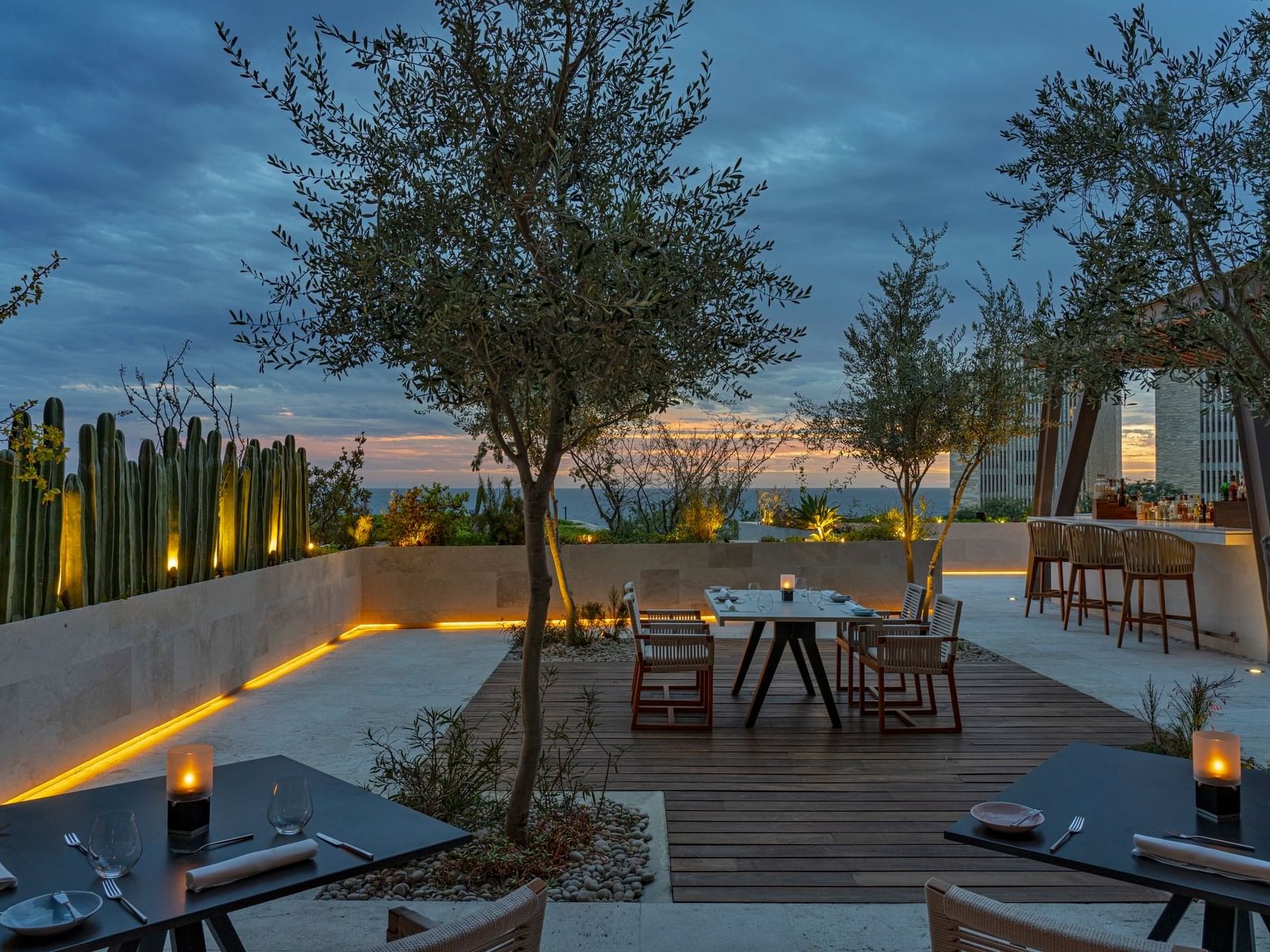 Outdoor dining area in La Cava Al Pairo at The Club at Solaz