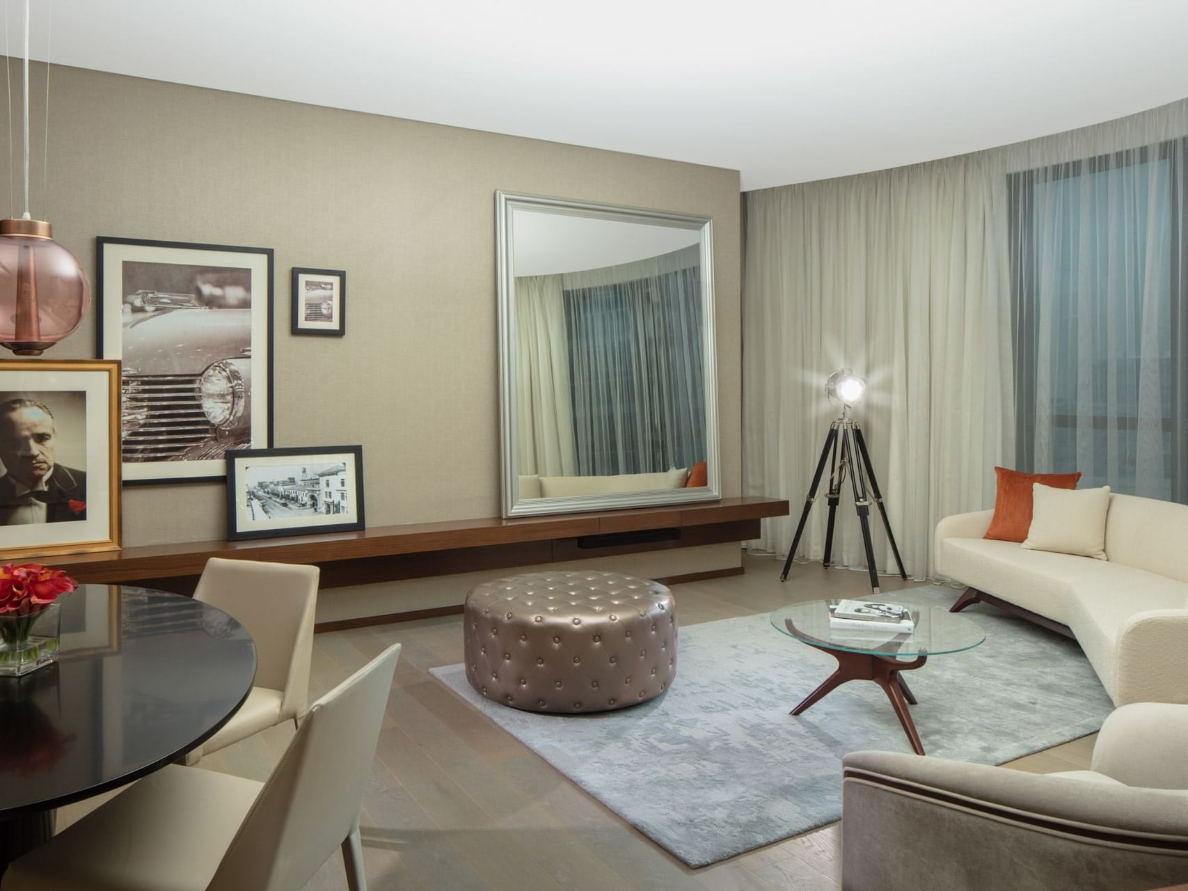 Living area of Premiere Suite at Paramount Hotel Dubai