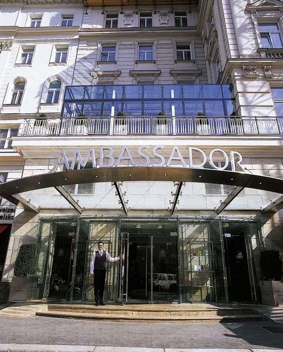 Entrance at Ambassador Hotel in Vienna