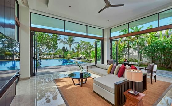 Separate living room in Princess Beach Villa at Danna Langkawi