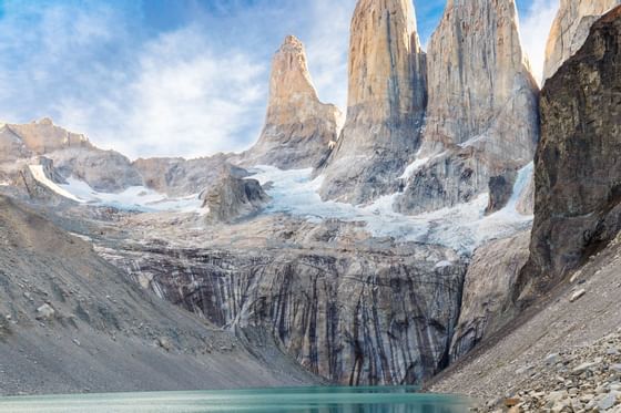 Landscape view of Torres del Paine near NOI Indigo Patagonia