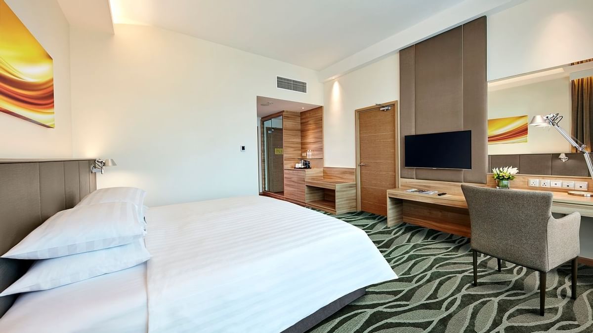 King bed in Deluxe Plus Executive King Room at Sunway Lagoon