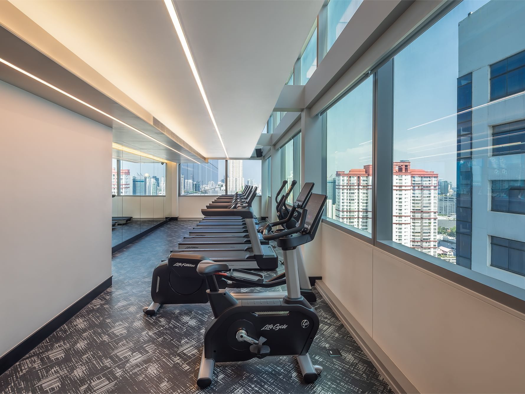 Cardio training equipment & machines in the Fitness Centre at Eastin Grand Hotel Phayathai