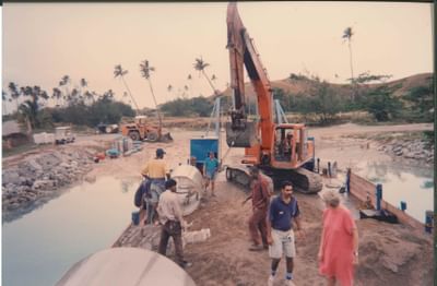 Unloading a Barge 1990's