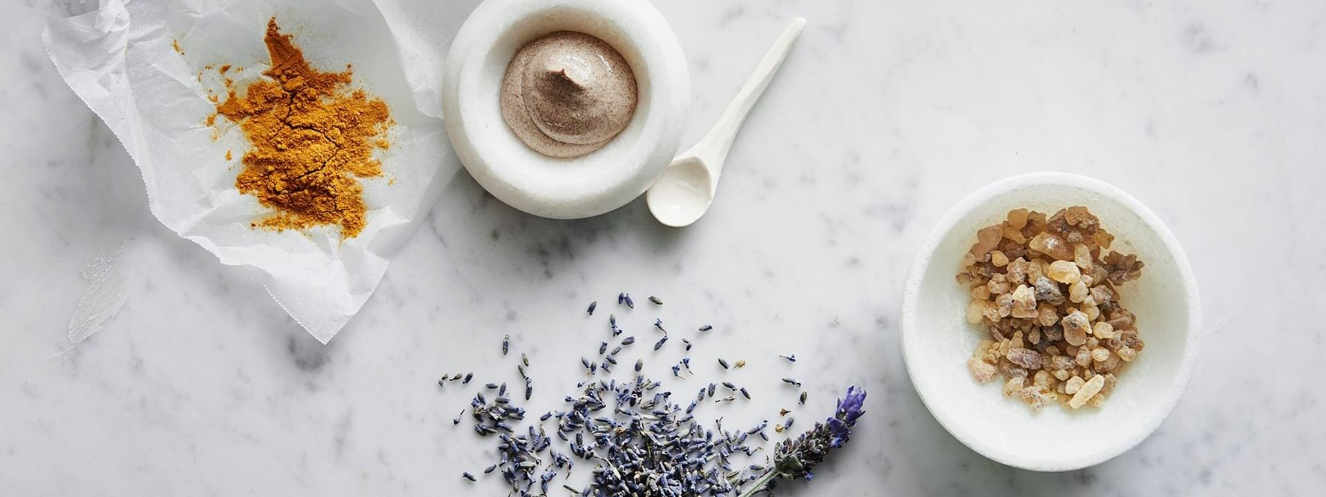 Ingredients for treatments in Crown Spa at Crown Hotels Group