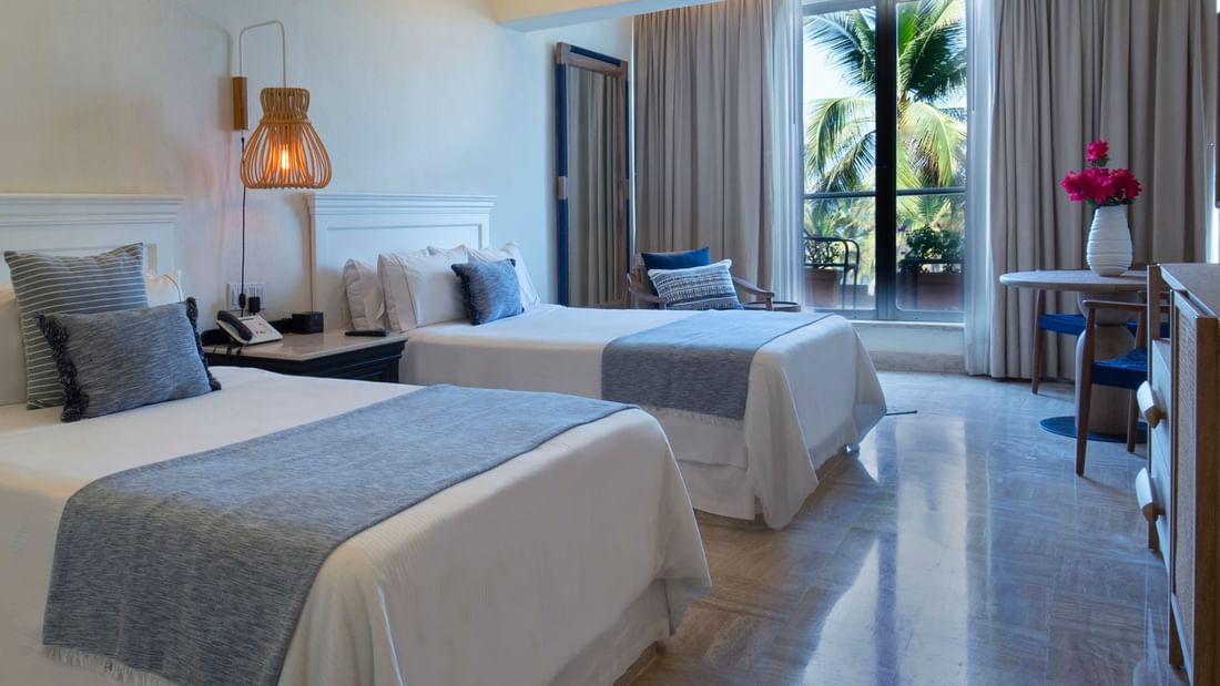 2 Double beds in Superior room at FA Puerto Vallarta & Spa