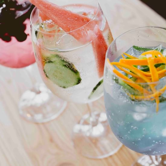 Close-up on cocktails served at Pullman Cairns