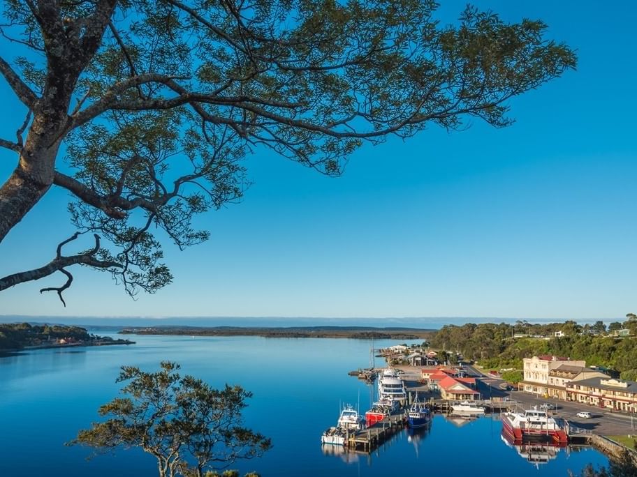 View of the Town from 42° Restaurant at Strahan Village