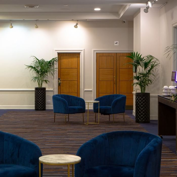 Spacious lounge area in the lobby at Novotel Glen Waverley