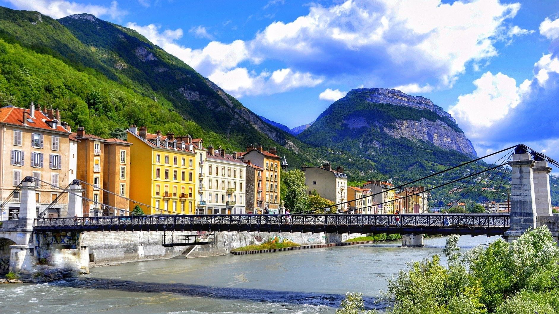 View of the beautiful Grenoble city near The Originals Hotels