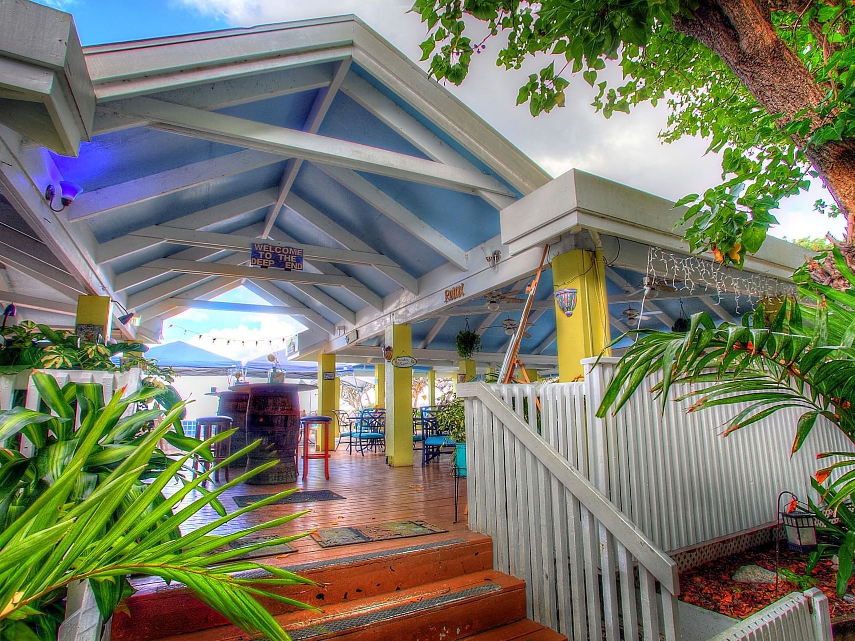 Deep End Bar Grill entrance at Tamarind Reef Resort  