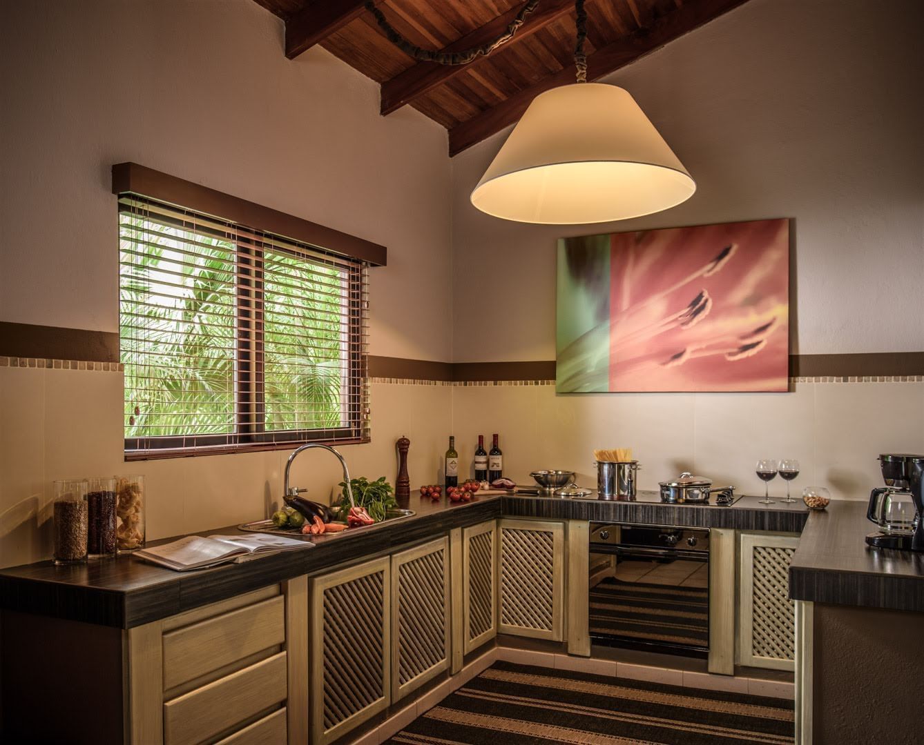 Kitchen in Private Villa 2 Bedrooms & Pool at Cala Luna Hotel