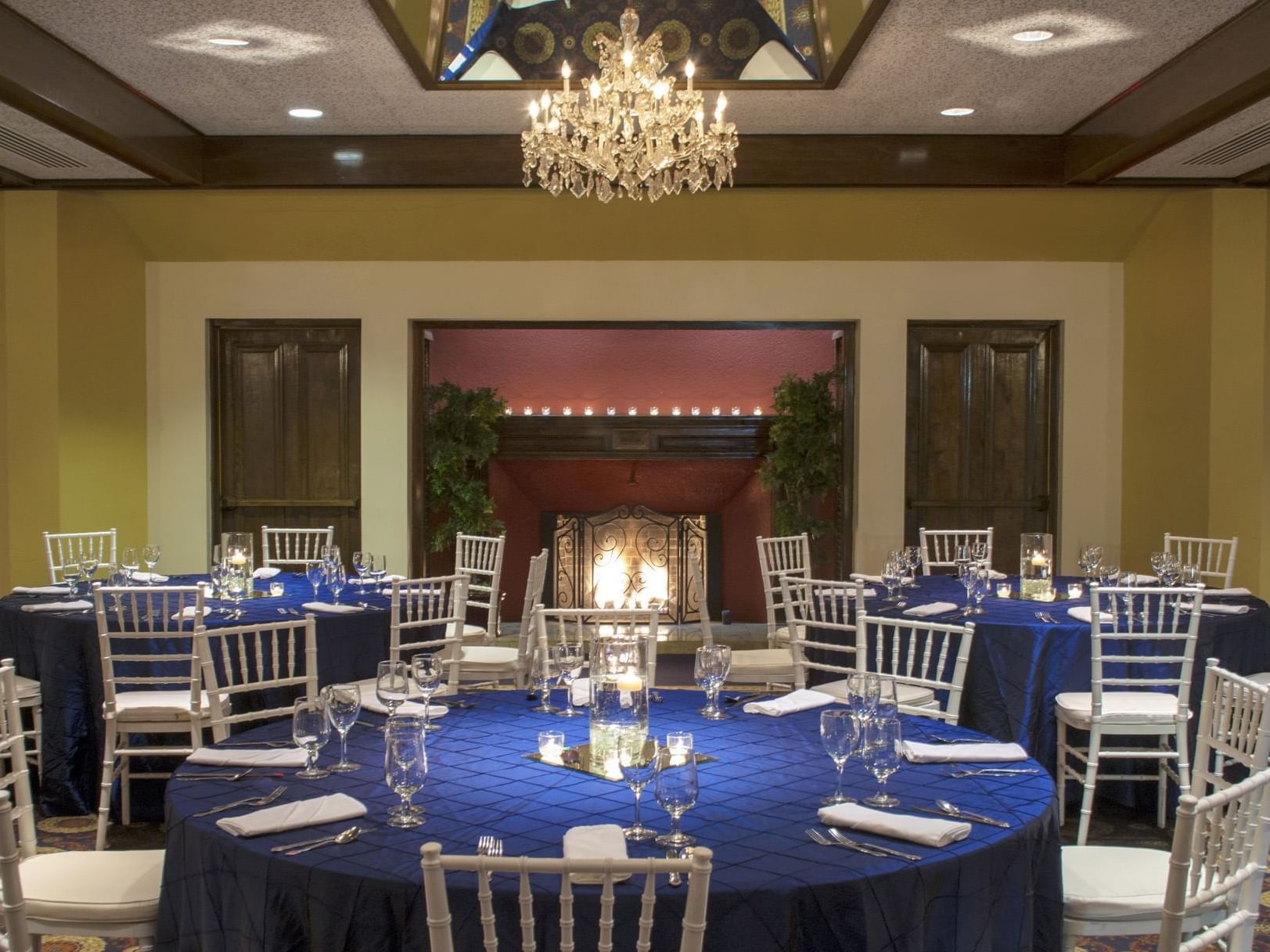 elegant venue with tables set up