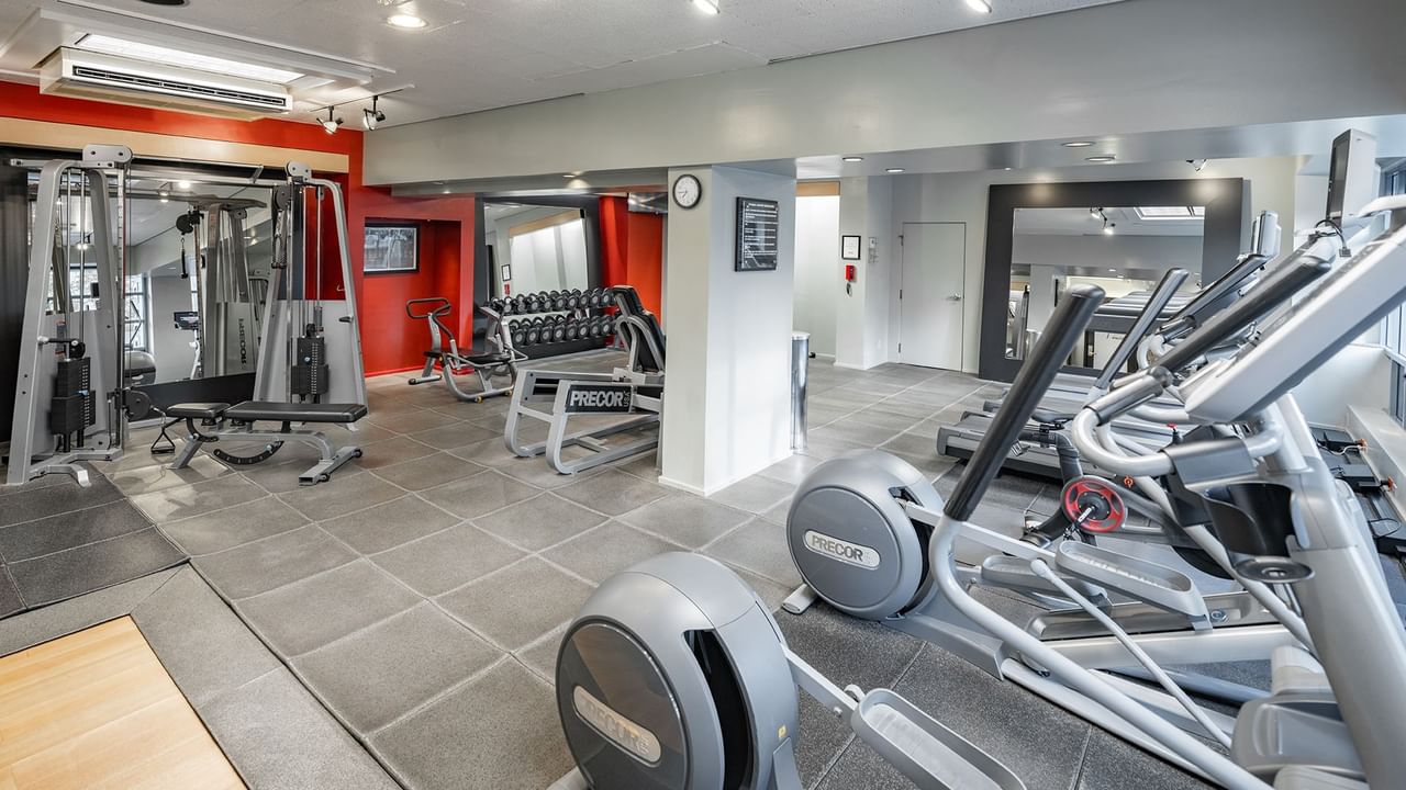 Fully equipped fitness center at our hotel