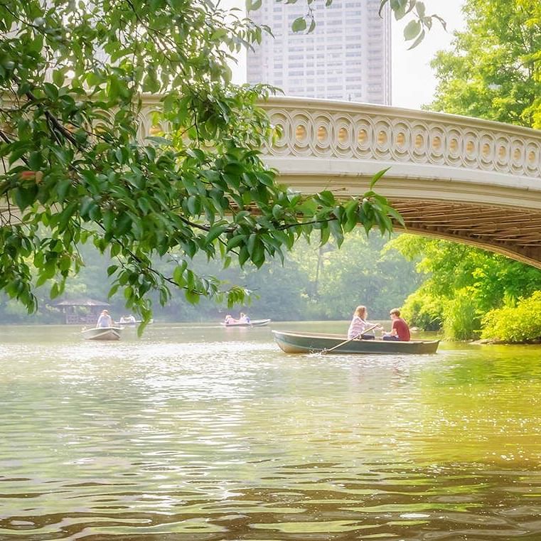 Central Park Bridge and lake view near Warwick New York